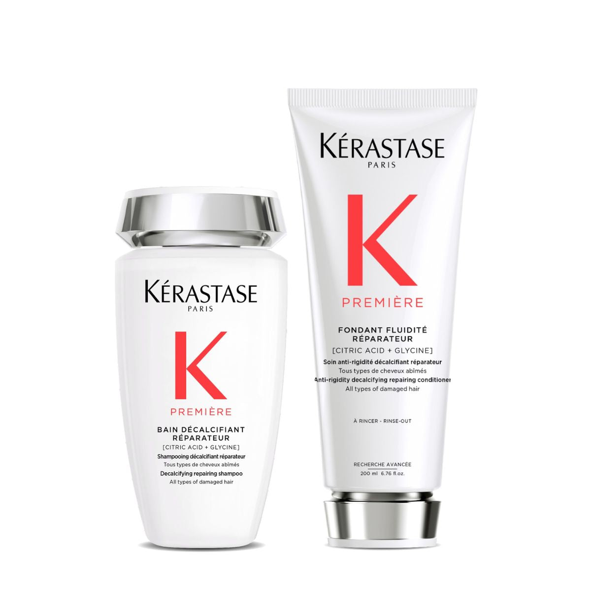 Kérastase Première Decalcifying Repairing Shampoo & Conditioner Duo for Damaged Hair with Pure Citric Acid and Glycine Hair Care