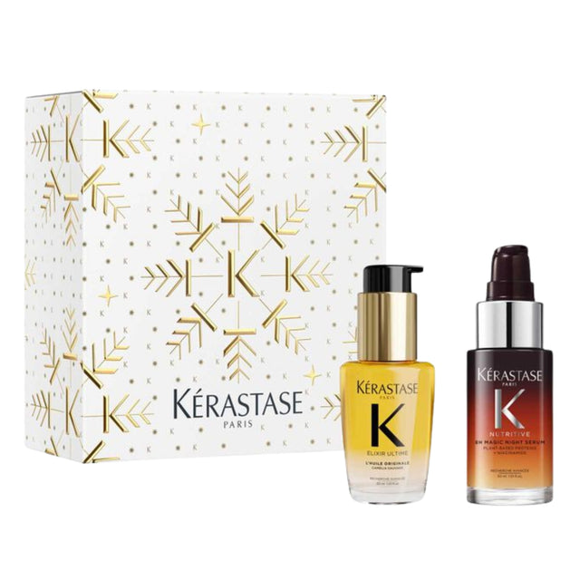 Kérastase Mini Hero Duo Holiday Gift Set with Elixir Ultime Hair Oil 30ml and 8H Magic Night Serum 30ml