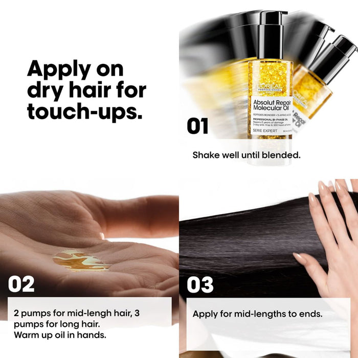 L'Oréal Professionnel Absolut Repair Molecular Bi-Phase Oil for Damaged Hair 30ml