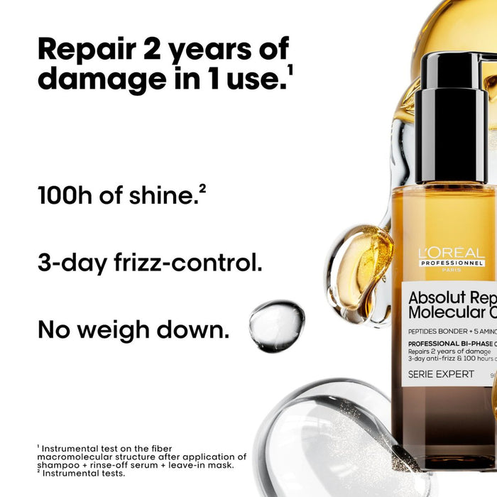 L'Oréal Professionnel Absolut Repair Molecular Bi-Phase Oil for Damaged Hair 30ml
