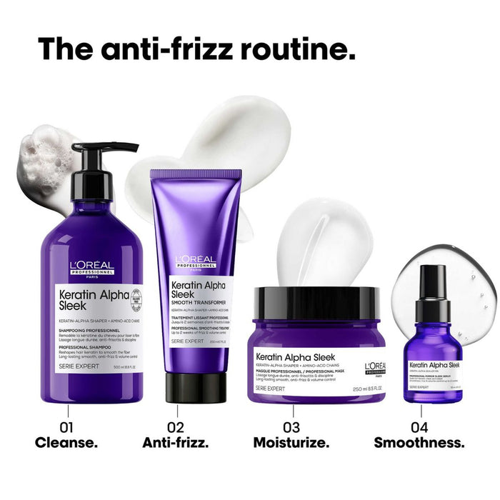 L'Oréal Professionnel Keratin Alpha Sleek Shampoo Anti Frizz & smoothing 500ml
