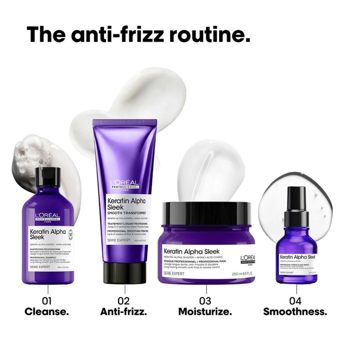 L'Oréal Professionnel Keratin Alpha Sleek Smooth Transformer 1x a week Treatment Anti Frizz & smoothing 200ml