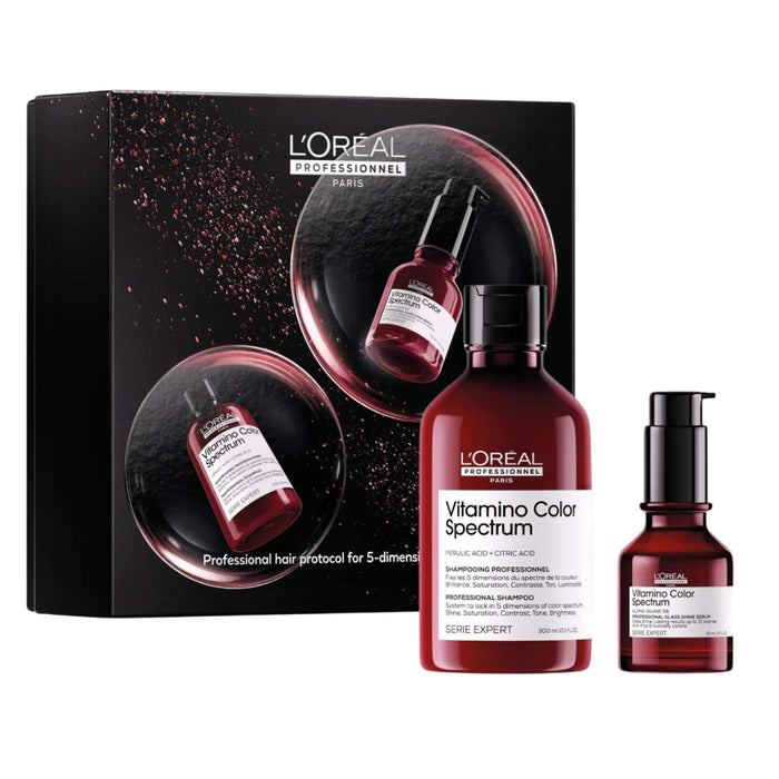 L'Oréal Professionnel Vitamino Color Spectrum Shampoo & Glass Shine Serum Duo Set