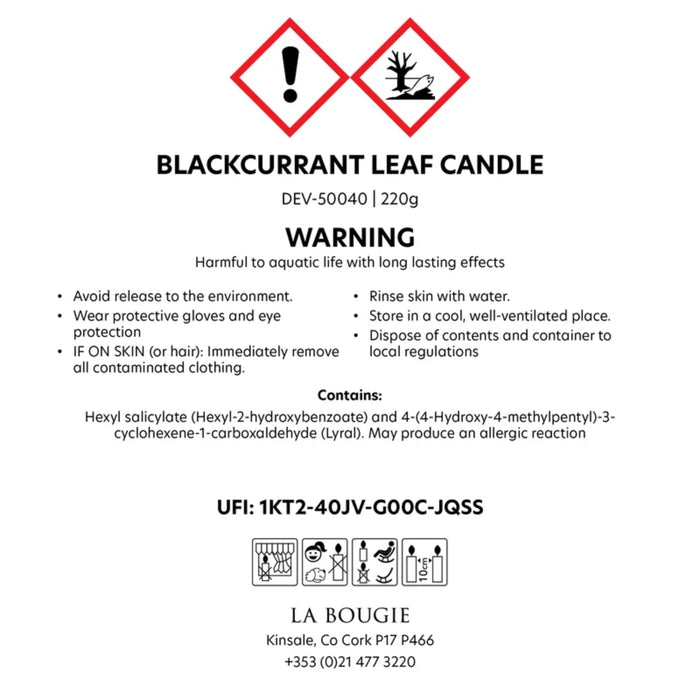 La Bougie Blackcurrant Leaf Candle