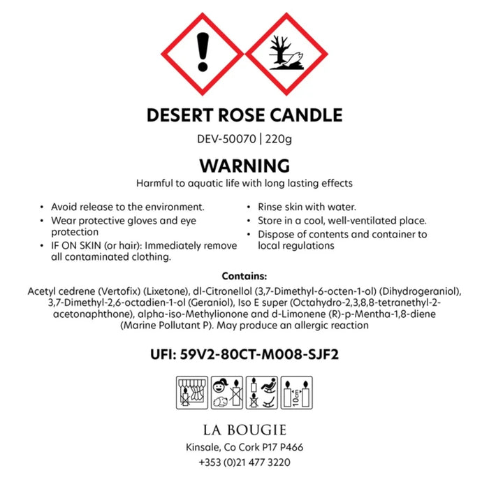 La Bougie Desert Rose Candle
