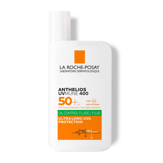 La Roche-Posay Anthelios UVMune 400 Oil Control Invisible Fluid SPF50+ for Oily, Blemish-Prone Skin 50ml
