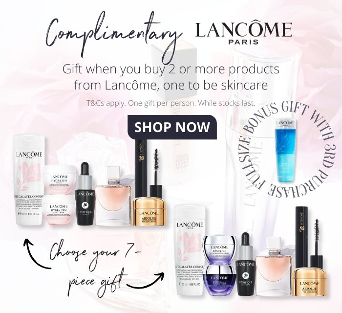 🌟 Spoil yourself at Millies! Get a complimentary Lancome gift when you buy 2 or more products! 🎁✨ Add a 3rd for an extra full-size surprise! 💄 Don't miss out - shop now and treat your skin and senses! 🎉💖 #BeautyDeals #LancomeLove