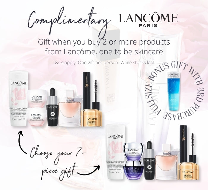 🎉 Shop at Millies today and unwrap beauty magic! Buy 2 or more Lancôme goodies (one must be skincare) and enjoy a complimentary 7-piece gift!✨ And guess what? With a third purchase, get a full-size gift too! 💄💖 Ready, set, glow-up! #MilliesMagic #GlowWithLancome
