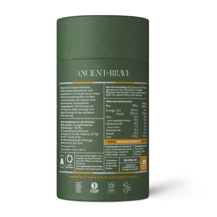 Ancient & Brave  Matcha + Collagen Tub 150g
