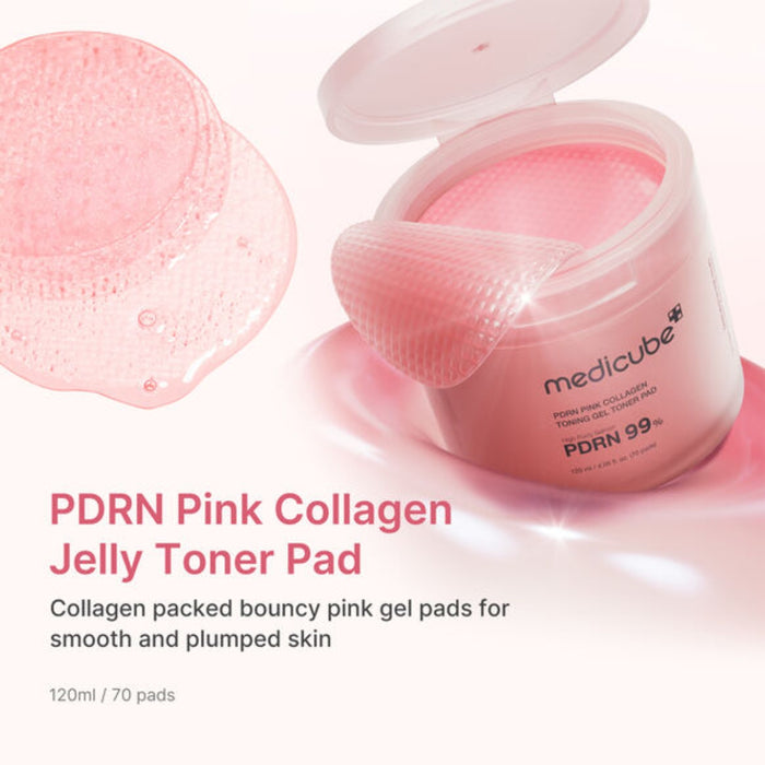 Medicube PDRN Pink Collagen Gel Toner Pads 120ml - 70 Pads