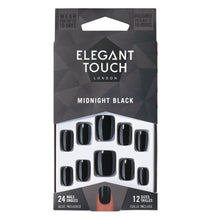 Elegant Touch Midnight Black False Nails