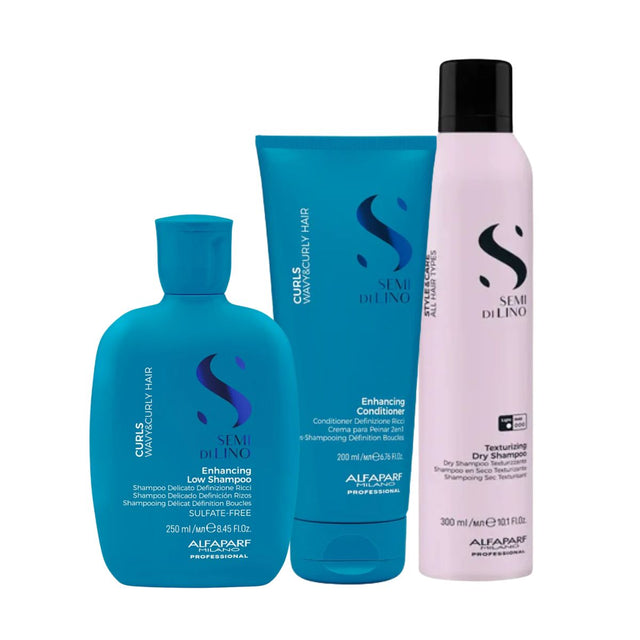 Millies Exclusive Alfaparf Semi Di Lino Curl Trio with Complimentary Texturizing Dry Shampoo