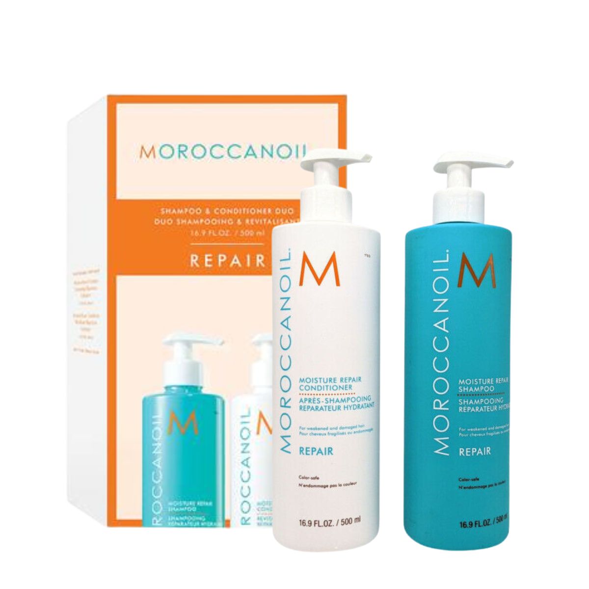 Moroccanoil Moisture Repair Shampoo & Conditioner 500ml Twin Pack