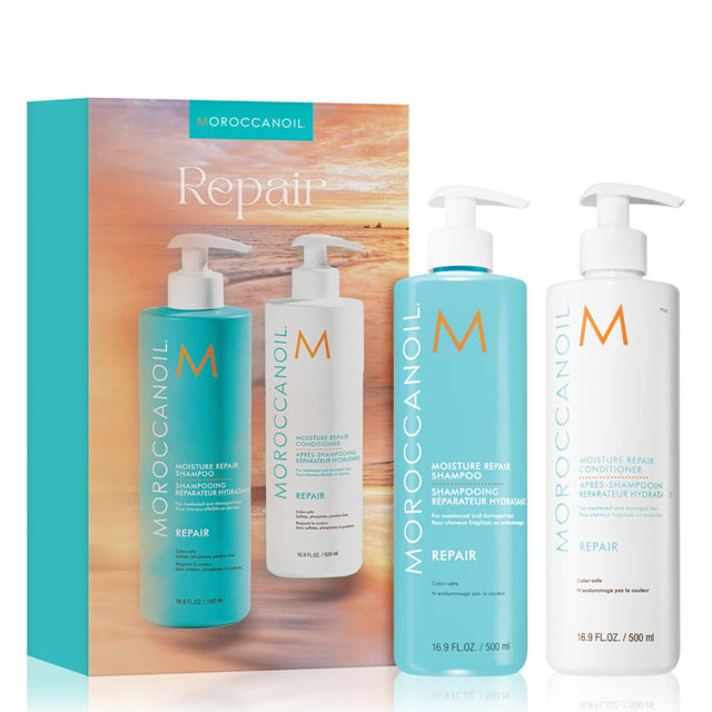 Moroccanoil Moisture Repair Shampoo & Conditioner 500ml Twin Pack