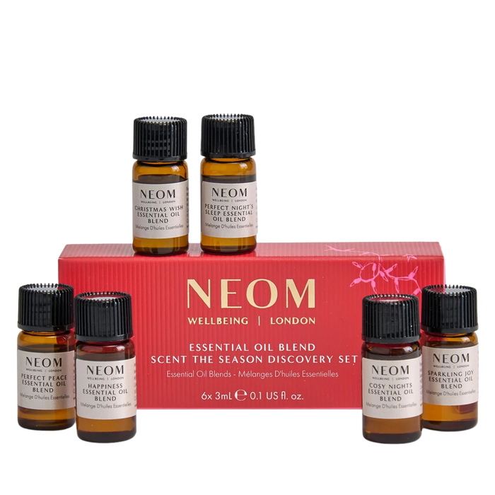 Discover six NEOM Essential Oil Blends in the Scent The Season Discovery Set