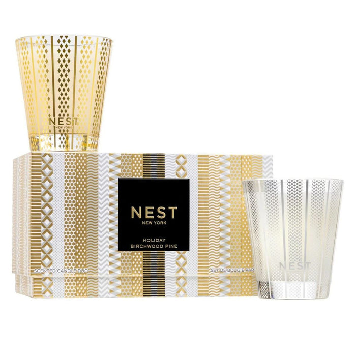 NEST New York Festive Classic Candle Duo Set - Holiday/Birchwood Pine