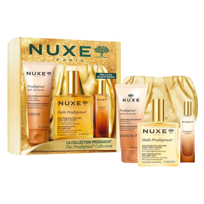 NUXE The Prodigieux Collection Gift Set with Golden Clutch