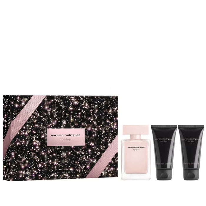 Narciso Rodriguez For Her 100ml Eau De Parfum + Body Lotion & Shower Gel 50ml