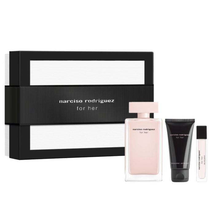 Narciso Rodriguez for her Eau De Parfum 100ml+Body Lotion 50ml+10ml