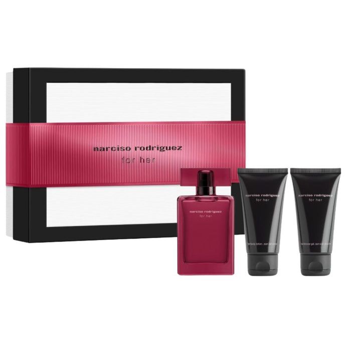 Narciso Rodriguez For Her Eau de Parfum Intense+Body Lotion+Shower Gel Fragrance Set