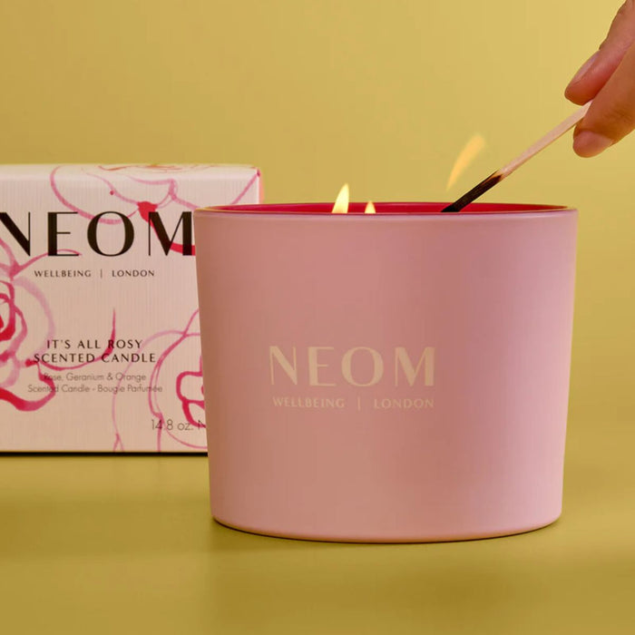Neom Limited Edition It’s All Rosy 3 Wick Candle