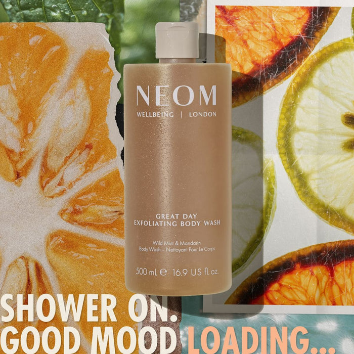 Neom Wellbeing Great Day Exfoliating Body Wash 500ml