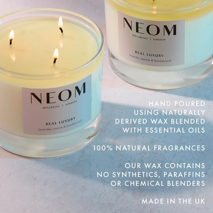 Neom Scent to De-Stress Real Luxury Candle 3 Wick