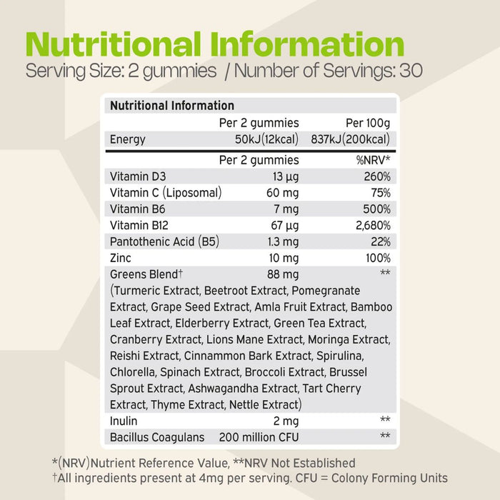 NutriBurst Nutrigreens 60 Gummies