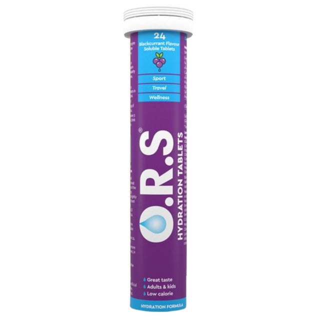 O.R.S Hydration Tablets - Blackcurrant Flavour 24 Tablets
