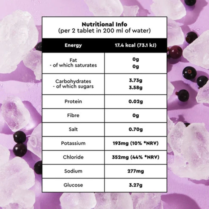 O.R.S Hydration Tablets - Blackcurrant Flavour 12 Tablets