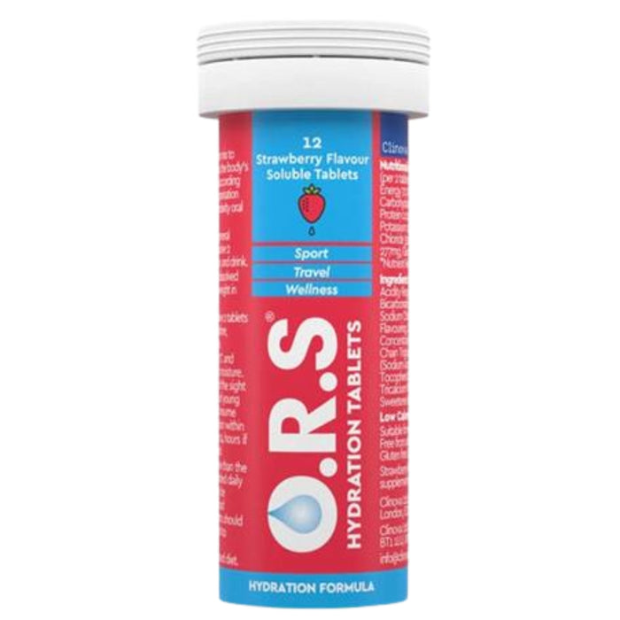 O.R.S Hydration Tablets - Strawberry Flavour 12 Pack