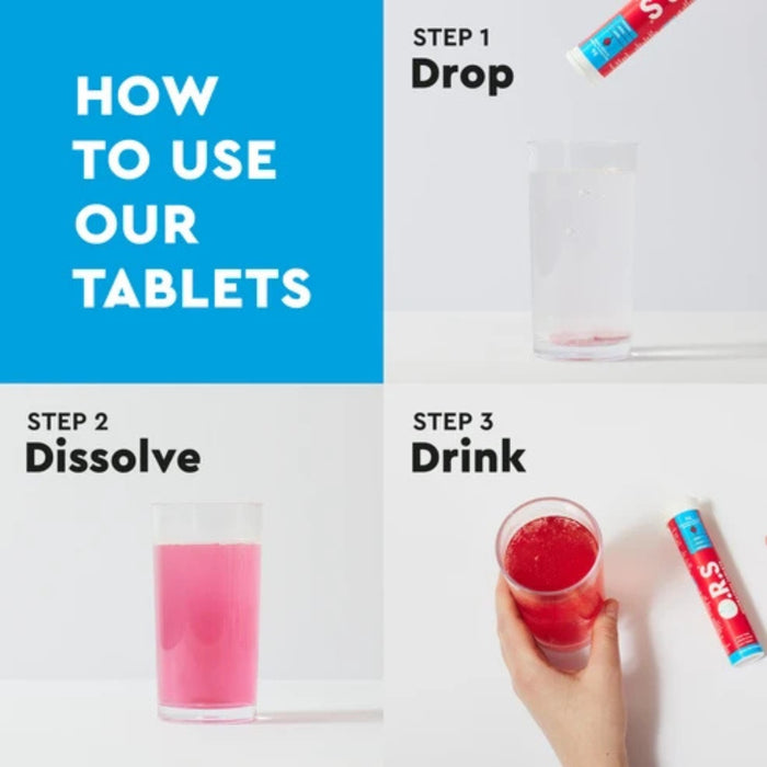 O.R.S Hydration Tablets - Strawberry Flavour 12 Tablets
