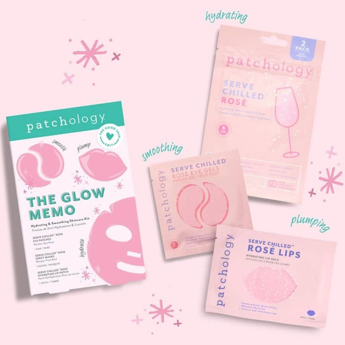 Patchology The Glow Memo Hydrating & Smoothing Skincare Kit