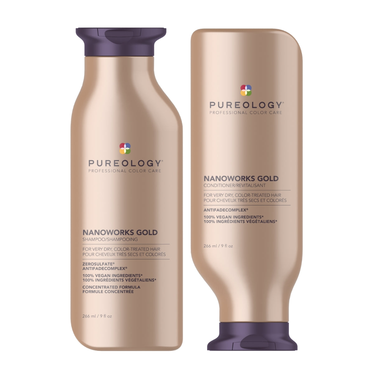 Pureology Nanoworks Gold Shampoo and Conditioner Bundle For Dry Dull Hair