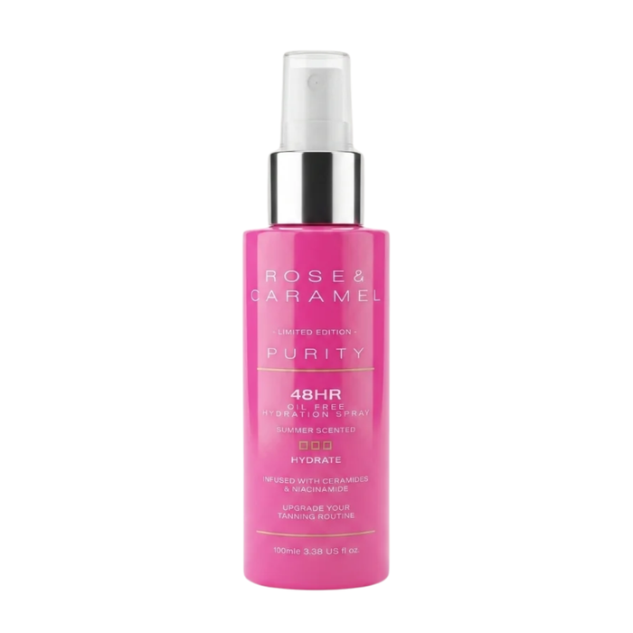 Rose & Caramel Purity Hydrate Oil Free Moisture Spray Limited Edition Pink Bottle 