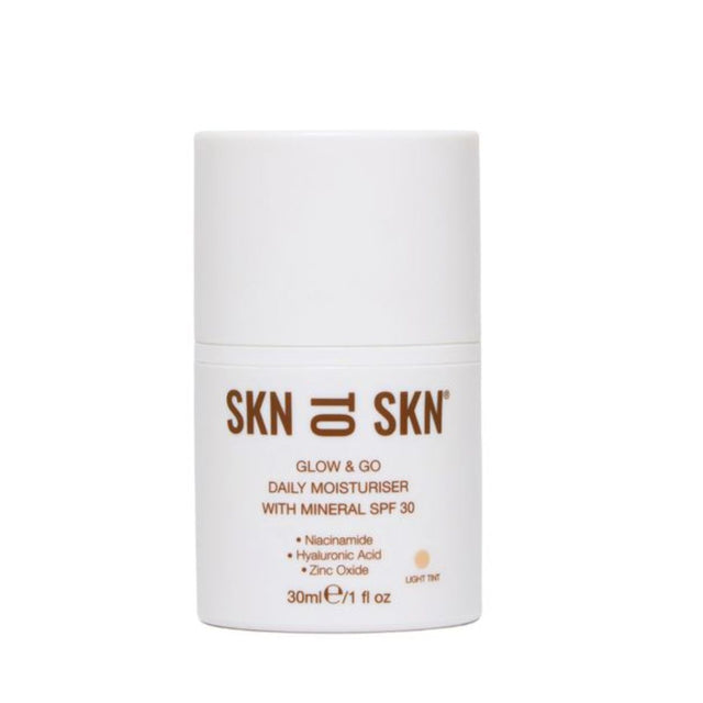 SKN TO SKN Glow & Go Daily Moisturiser with Mineral SPF30 - Light Tint