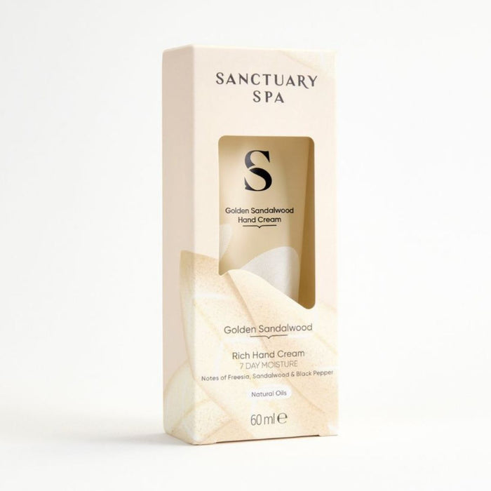 Sanctuary Golden Sandalwood Natural Oils Hand Cream -Tube 60ml