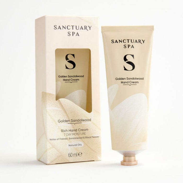 Sanctuary Golden Sandalwood Natural Oils Hand Cream -Tube 60ml