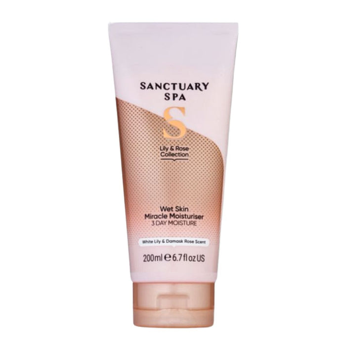 Sanctuary White Lily & Damask Rose Collection Natural Oils Wet Skin Moisturiser 200ml