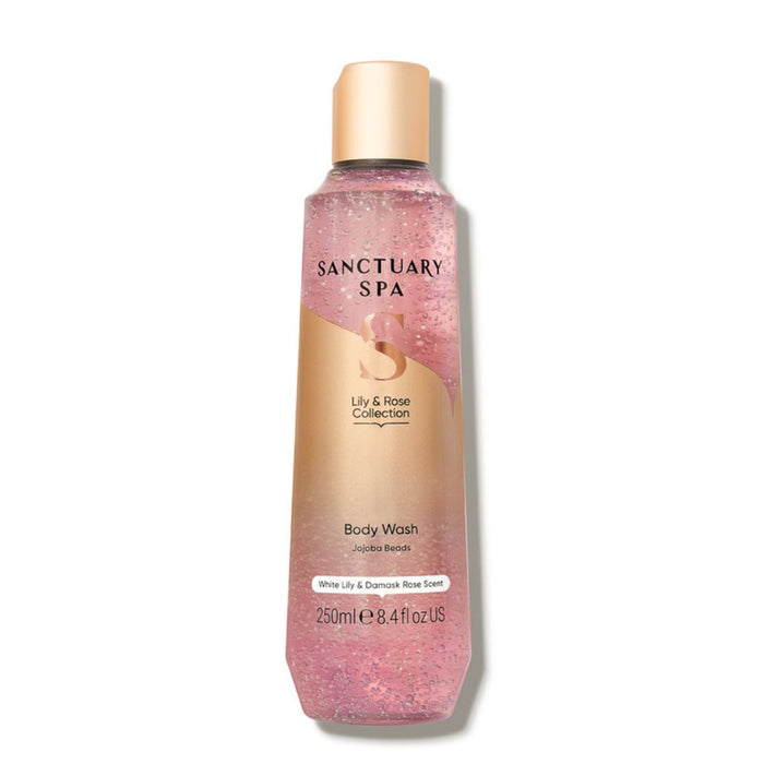 Sanctuary White Lily & Damask Rose Collection Natural Oils Shower Burst 250ml