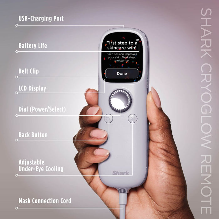 Pre-Order Shark CryoGlow Under-Eye Cooling & LED Anti-Ageing & Blemish Repair Mask Lilac Chill