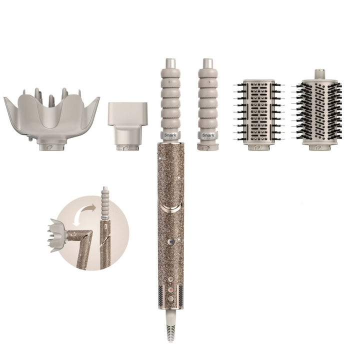 Shark FlexStyle Sparkle - Gold Diamond Limited Edition 5-in-1 Air Styler & Hair Dryer Gift Set
