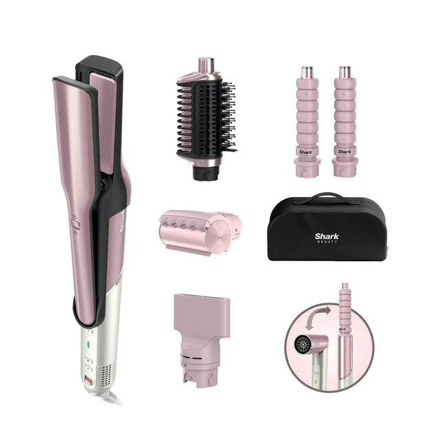 Shark Glam Ceramic and Air Styling and Drying System with FrizzFighter Pink