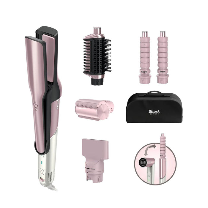 Shark Glam Ceramic and Air Styling and Drying System with FrizzFighter Pink