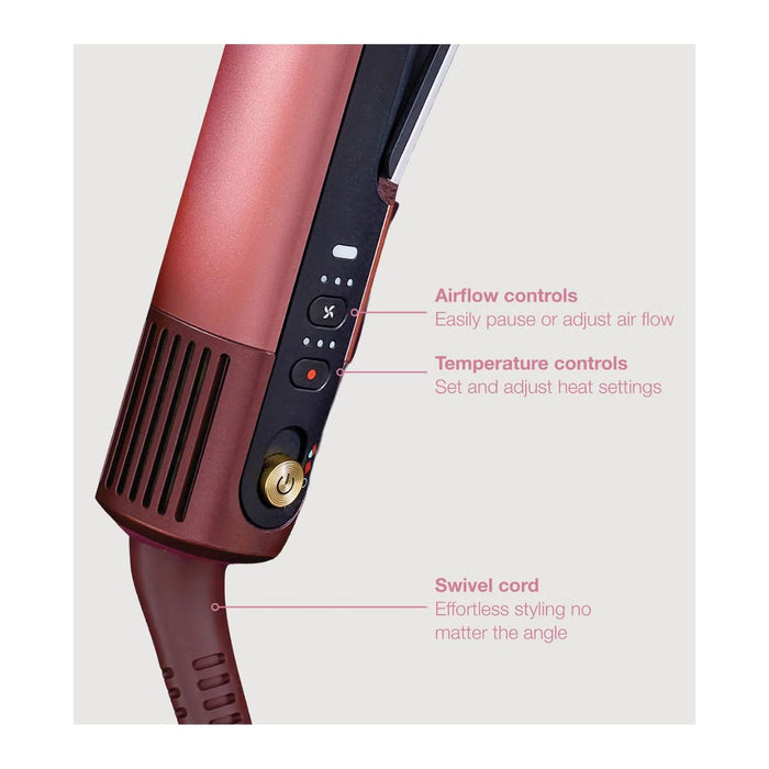 Shark SilkiPro Straight Hair Straightener + Dryer in One Tool with Heat-Resistant Storage Case-Rose Petal SAVE €50