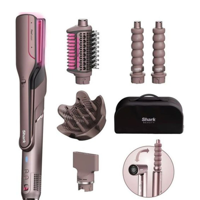 Shark FlexFusion Straight 5-in-1 Air Styler & Dryer & Ceramic Straightener with Case