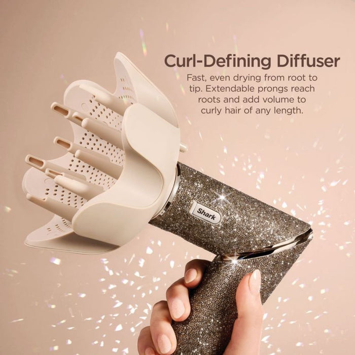 Shark FlexStyle Sparkle - Gold Diamond Limited Edition 5-in-1 Air Styler & Hair Dryer Gift Set SAVE €70