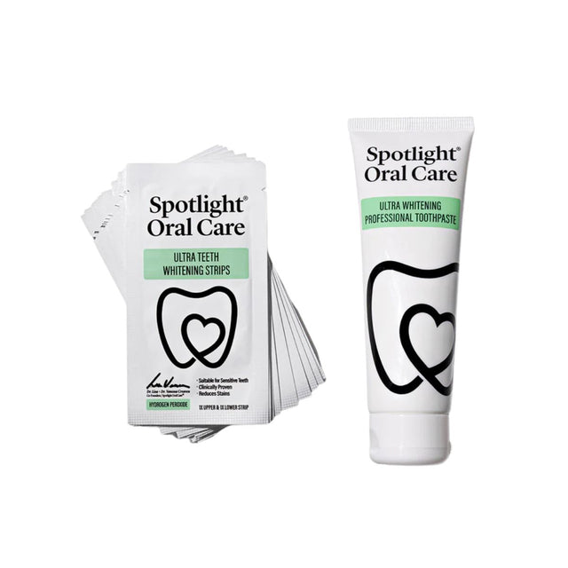 Spotlight Oral Care 14 Day Ultra Teeth Whitening Strips & Ultra Whitening Toothpaste Kit