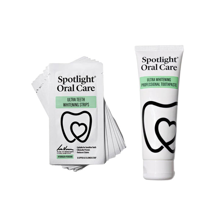 Spotlight Oral Care 14 Day Ultra Teeth Whitening Strips & Ultra Whitening Toothpaste Kit
