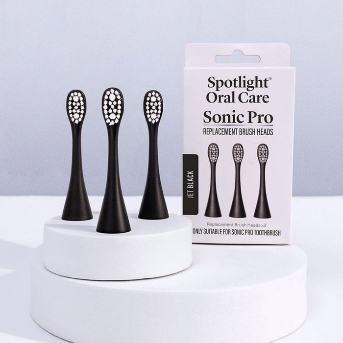 Spotlight  Sonic Pro Toothbrush Replacement Heads - Jet Black